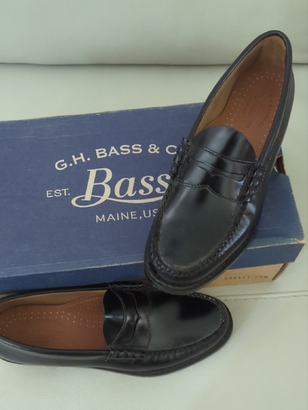 G.H. Bass & Co. Men’s Black Leather Penny Loafers